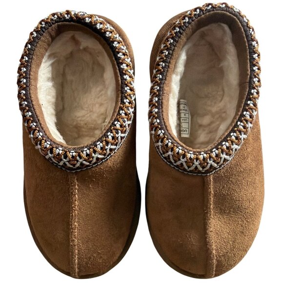 UGG Tasman Suede Slip-On Clogs Chestnut Brown Size 9T - Picture 8 of 12